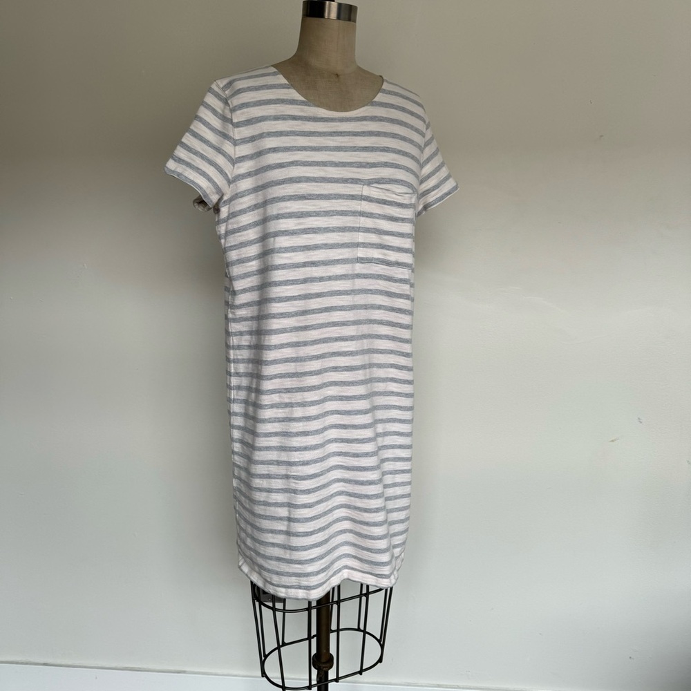 Blue/White Striped Madewell Short Sleeve Dress